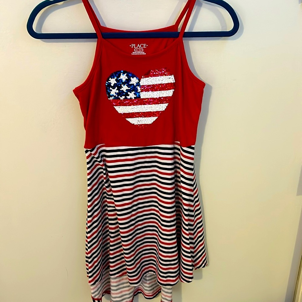 Red white and blue dress for girls in excellent condition